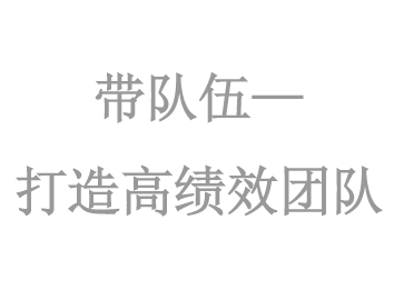 帶隊伍——打造高(gāo)績效團隊